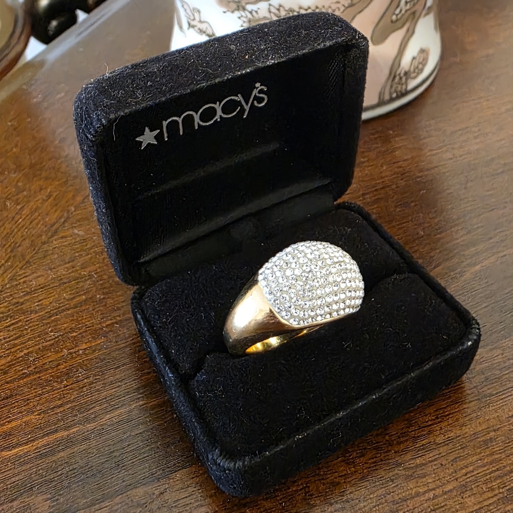 Crystal Dome Ring 14k Gold.